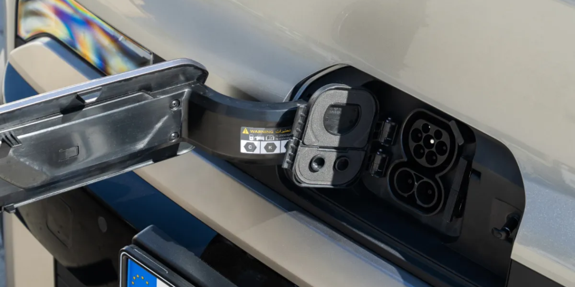 Kia PV5 charging port detail